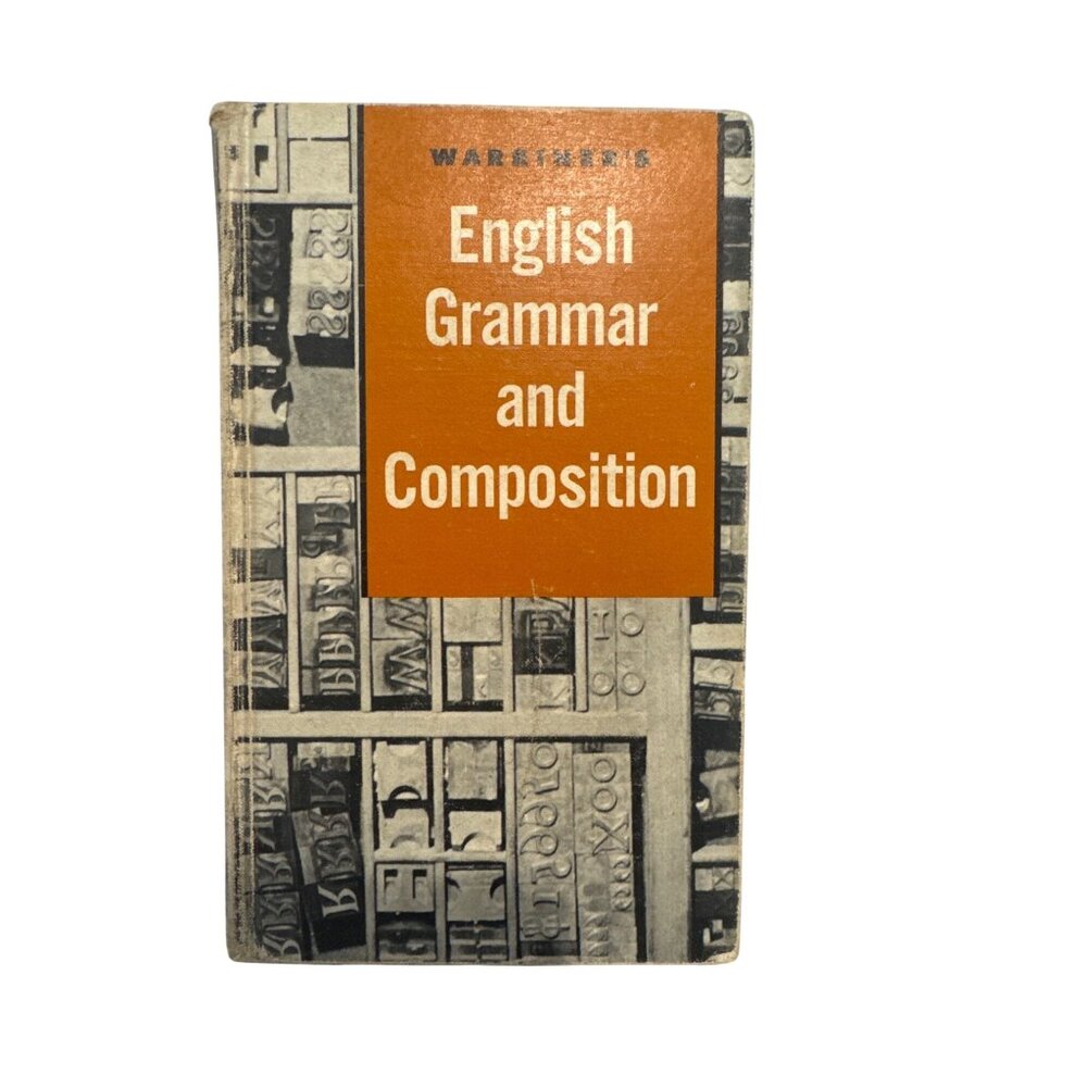 Warriners English Grammar and Composition Hardcover Book Harcourt Brace Vtg 1958